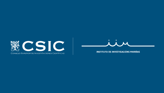 Logo do IIM-CSIC sobre fondo azul. Imaxe predeterminada como "placeholder".