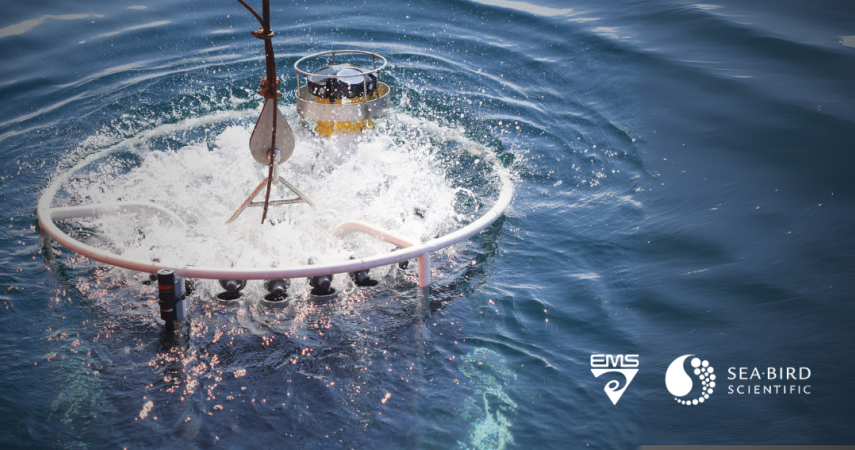 Roseta con logos de EMS e SeaBird Scientific